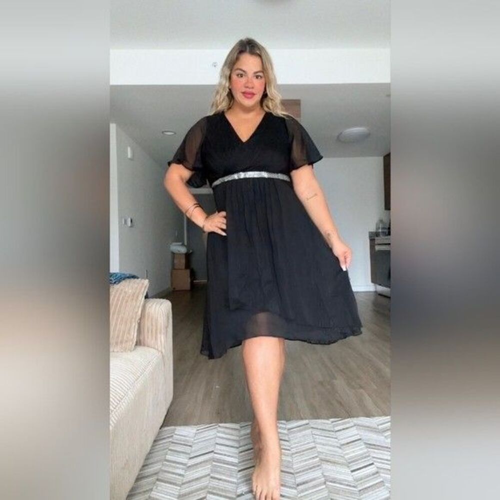 Pinup Fashion Women's Plus Size Cocktail Dress, High Low Wedding Guest Formal Dr